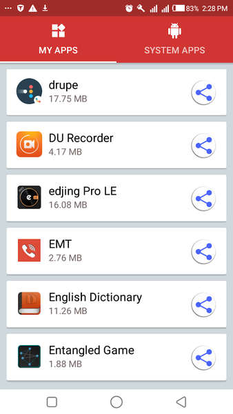 Bluetooth App Share + Backup - Image screenshot of android app