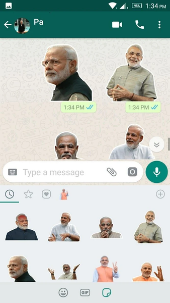 Modi Sticker for WhatsApp - Image screenshot of android app