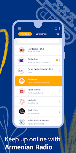 Armenian Radio - Live FM Player - عکس برنامه موبایلی اندروید