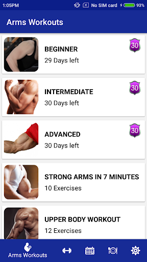 Strong Arm Workout in 30 Days - Biceps Exercises - Image screenshot of android app