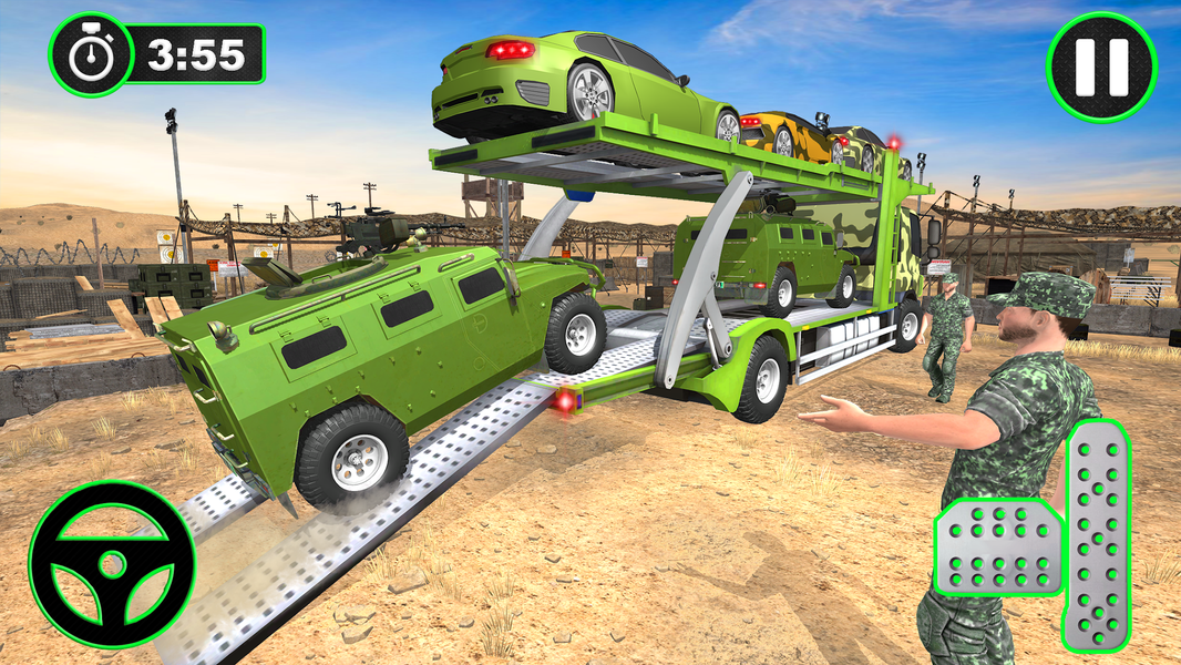 Army Vehicle Transport Truck - Gameplay image of android game