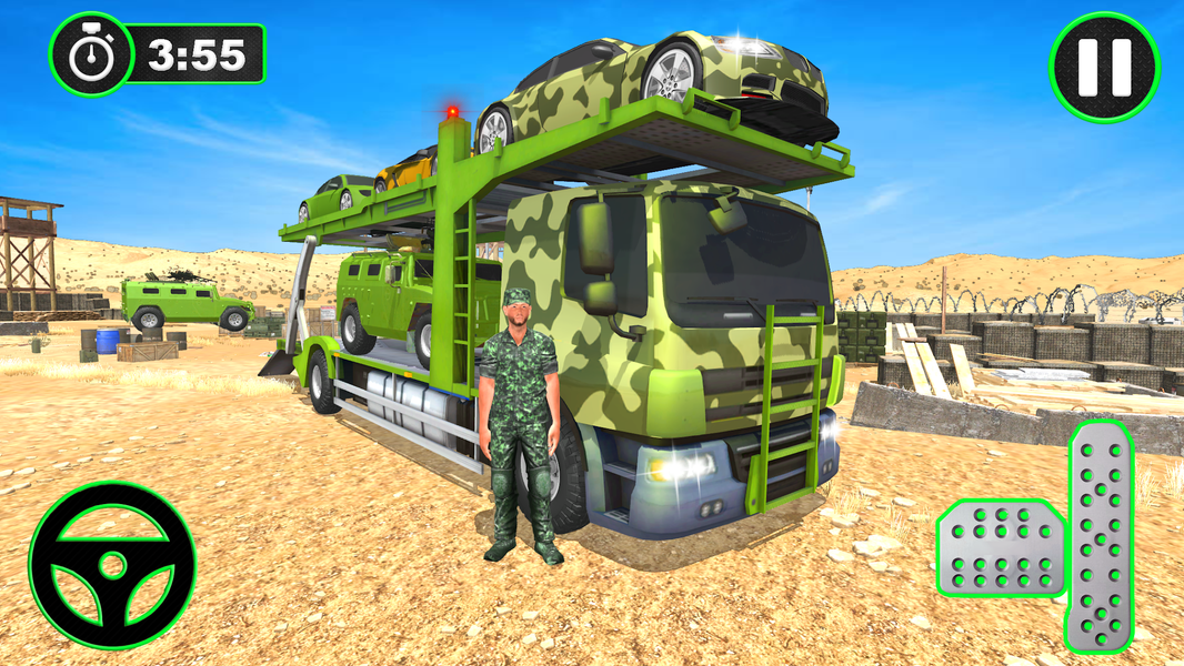 Army Vehicle Transport Truck - Gameplay image of android game