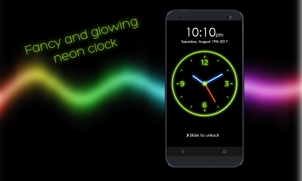 Clock Lock Screen - عکس برنامه موبایلی اندروید