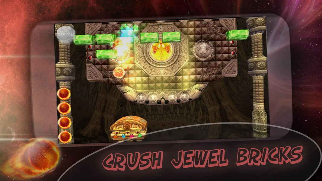 Brick Breaker: Burning Ball 3D - Gameplay image of android game