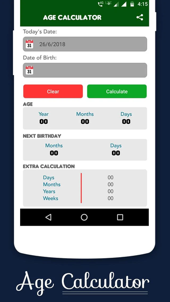 Age Calculator - عکس برنامه موبایلی اندروید