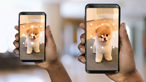 Puppy Dog Pattern Lock Screen - Image screenshot of android app