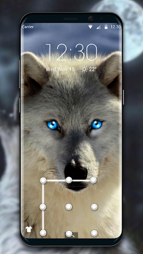Wolf Pattern Lock Screen - Image screenshot of android app