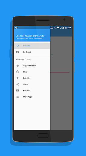 Blue Text - Keyboard + Converter - عکس برنامه موبایلی اندروید