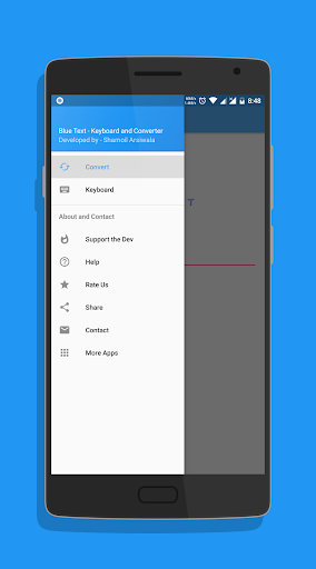 Blue Text - Keyboard + Converter - Image screenshot of android app