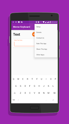 Morse Code Keyboard - Image screenshot of android app