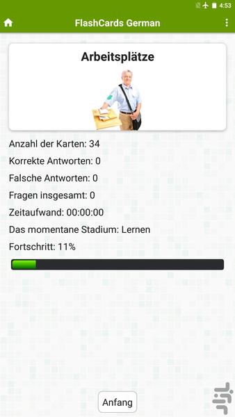 German Flash Cards - Image screenshot of android app