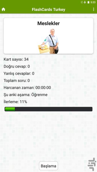Turkey Flash Cards - Image screenshot of android app