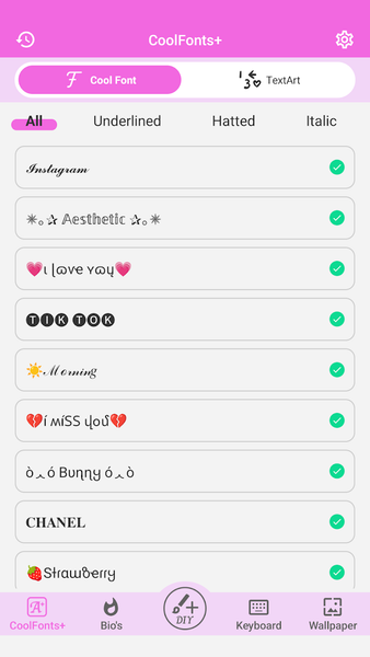 Cool Fonts Keyboard & Themes - عکس برنامه موبایلی اندروید