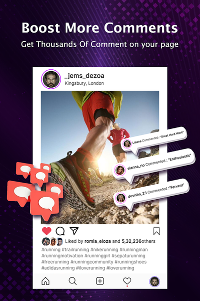 Likomment - Get Comment & Like - عکس برنامه موبایلی اندروید