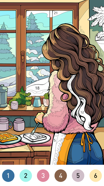 Granny Color By Number Game - عکس بازی موبایلی اندروید