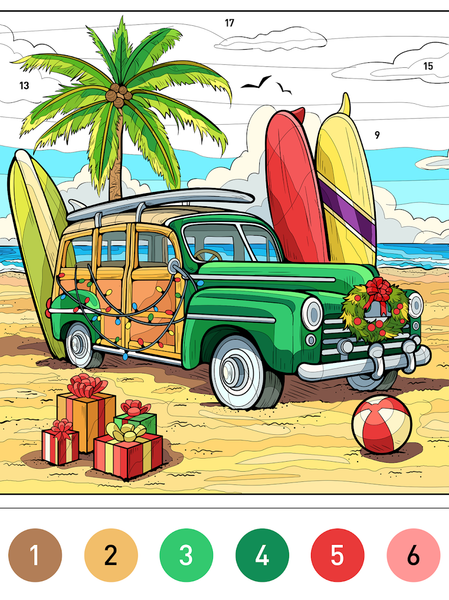 Fantasy Color By Number Game - Gameplay image of android game