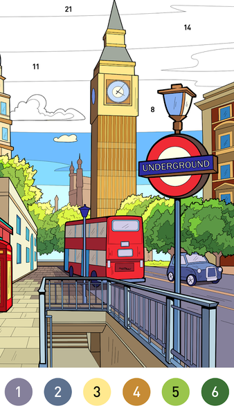 Fantasy Color By Number Game - Gameplay image of android game