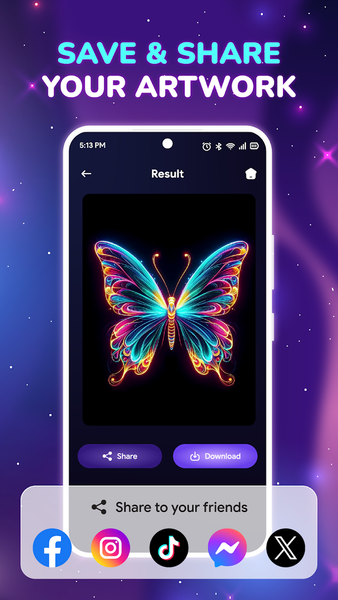 Neon Glow Drawing: Doodle Art - عکس برنامه موبایلی اندروید