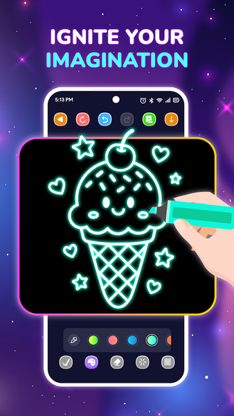 Neon Glow Drawing: Doodle Art - عکس برنامه موبایلی اندروید