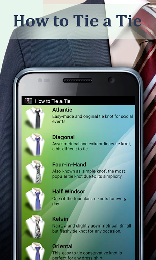 How to Tie a Tie - Image screenshot of android app