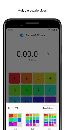 Game of Fifteen: 15 puzzle with Flutter - عکس بازی موبایلی اندروید