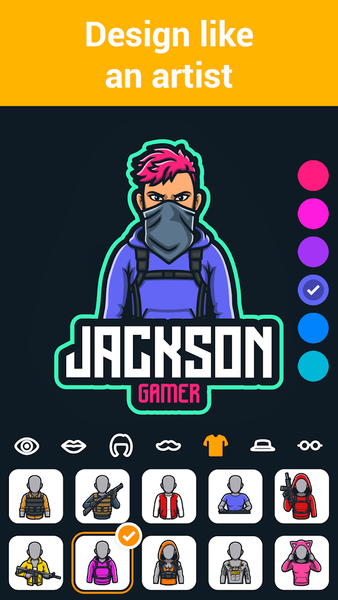 Maskot - Gaming Logo Maker - عکس برنامه موبایلی اندروید