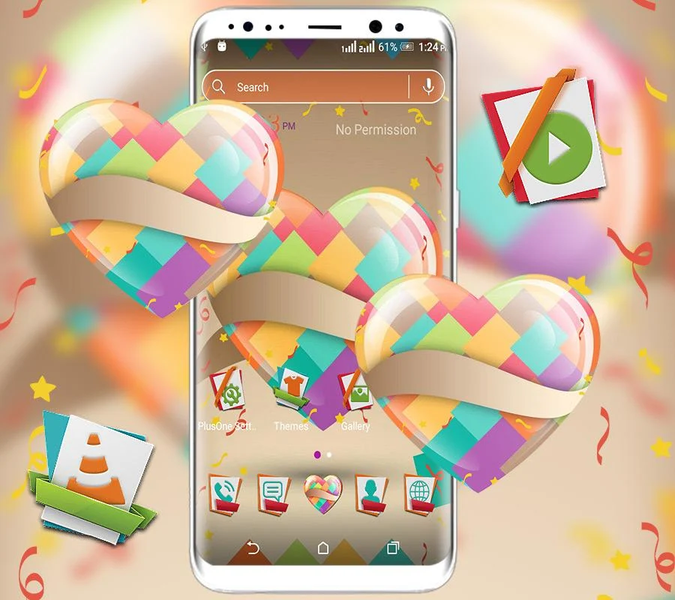 Artistic Heart Launcher Theme - عکس برنامه موبایلی اندروید