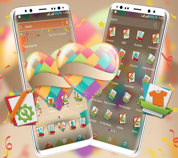 Artistic Heart Launcher Theme - عکس برنامه موبایلی اندروید