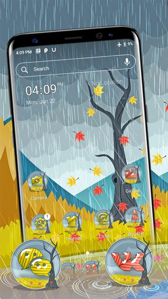 Autumn Rainy Theme Launcher - عکس برنامه موبایلی اندروید