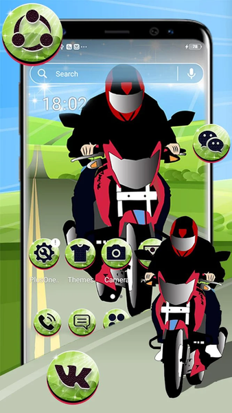 Highway Rider Theme Launcher - Image screenshot of android app