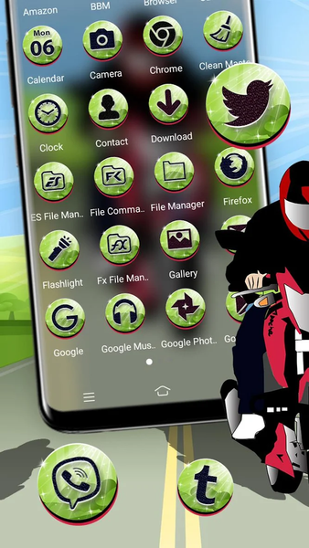 Highway Rider Theme Launcher - عکس برنامه موبایلی اندروید