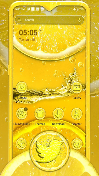 Yellow Lemon Theme Launcher - عکس برنامه موبایلی اندروید