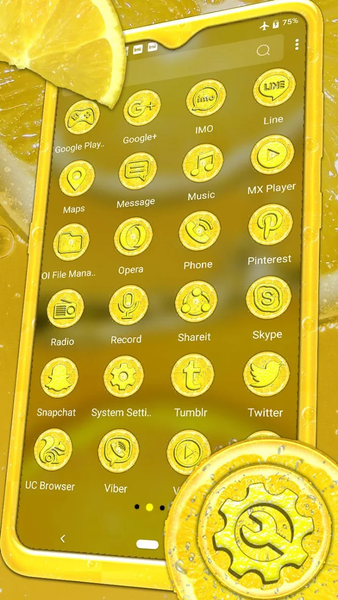 Yellow Lemon Theme Launcher - عکس برنامه موبایلی اندروید