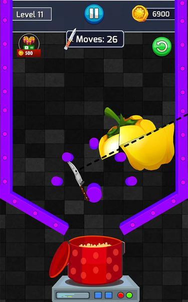 Perfect Veggie Slicer 3D Games - Gameplay image of android game