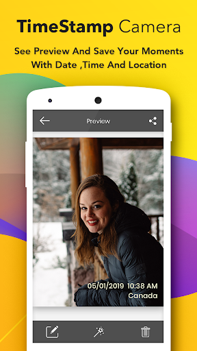 Auto Time Stamp Camera - Image screenshot of android app