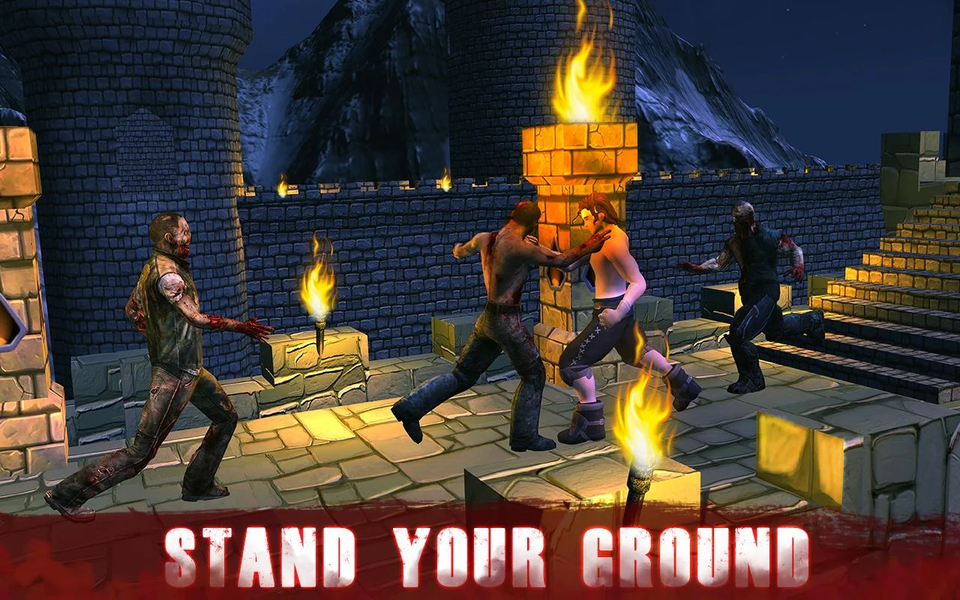 Zombie Attack Fighting Game - Gameplay image of android game