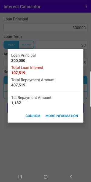 Loan Interest Calculator - عکس برنامه موبایلی اندروید