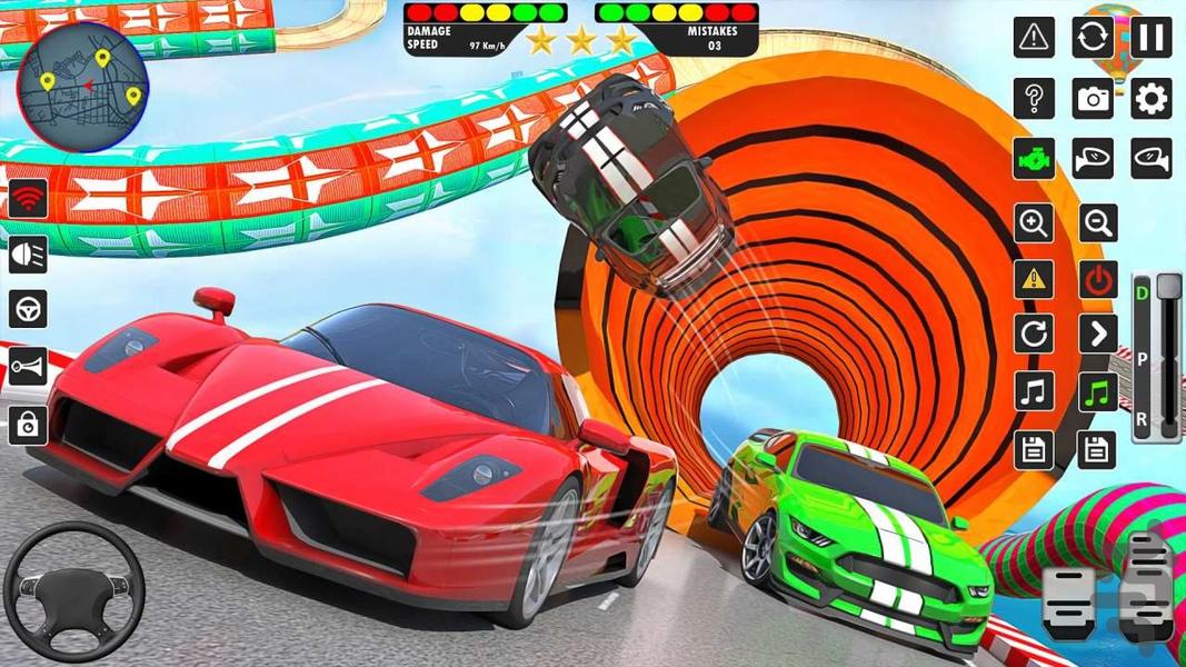 رانندگی در رمپ : ماشین بازی جدید - Gameplay image of android game