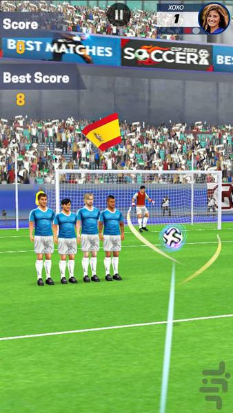 بازی فوتبال : ضربه آزاد - Gameplay image of android game