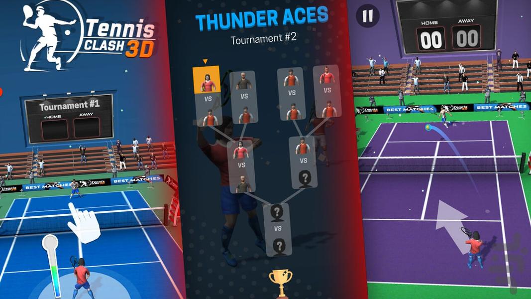 تنیس بازی - Gameplay image of android game