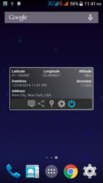 GPS Location Widget - Image screenshot of android app