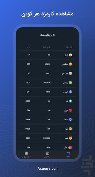 ارزپایا: خرید تتر و ارز دیجیتال - عکس برنامه موبایلی اندروید