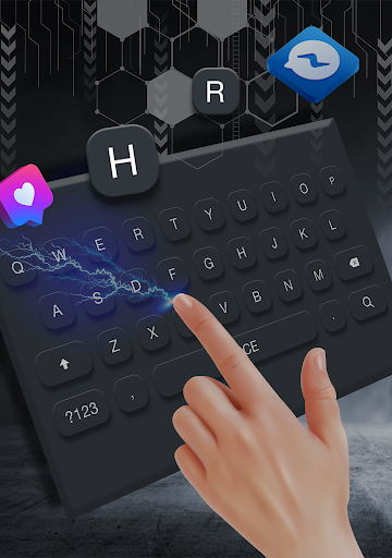 Black Keyboard Emoji Bitmoji - Image screenshot of android app