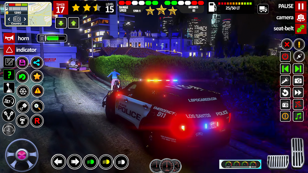 US Car Game Police Car Chase - Gameplay image of android game