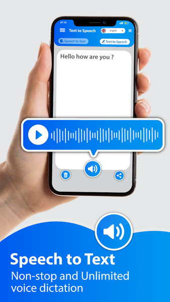 Text To Speech - Voice To Text - عکس برنامه موبایلی اندروید