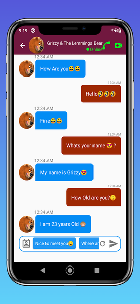 Grizzy & Lemmings Fake Call - عکس برنامه موبایلی اندروید