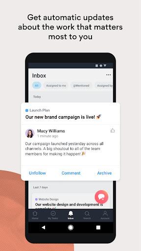 Asana: Work Management - عکس برنامه موبایلی اندروید