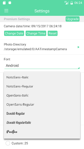 Camera Timestamp - Image screenshot of android app
