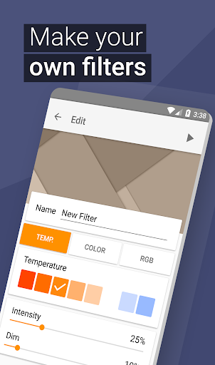 Night Shift: Blue light filter - Image screenshot of android app