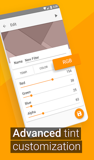 Night Shift: Blue light filter - Image screenshot of android app
